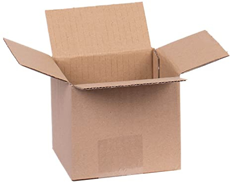 smiley pack 100 Stück Faltkartons 113 x 113 x 100 mm braun Versandkarton Verpackungskartons 11.3 x 11.3 x 10 cm aus Wellpappe 1 wellig Karton Pappkarton Versandbox Paket Päckchen