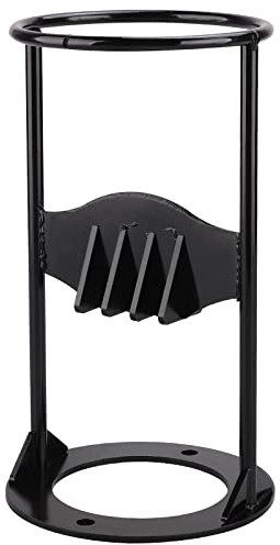 Supporto per legna da ardere, resistente, 15 x 26,7 cm, in acciaio ad alto tenore di carbonio, strumento per spaccare la legna da ardere manuale, sicuro e portatile, nero