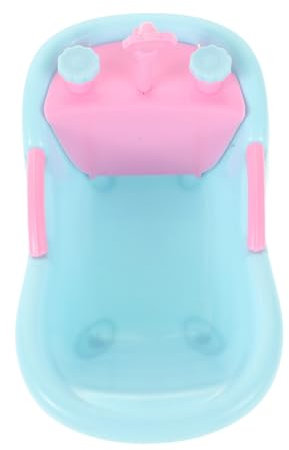 Hohopeti Mini-badewanne Puppenbadewanne Badespielzeug Für Miniaturbad Babydoll-badewanne Puppenhaus-badespielzeug Badewanne Für Babypuppen Miniatur-spielspielzeug Plastik
