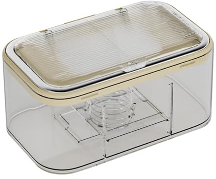 Soporte transparente para pañuelos con cubierta, portaservilletas cuadrado transparente con cubierta, caja dispensadora de pañuelos cosméticos para baño, cocina, hogar, etc