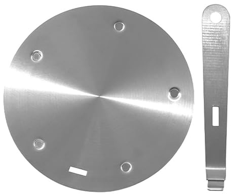 Qivine Adaptador Induccion Cafetera, Disco de Difusor Vitroceramica de Acero Inoxidable, Ergonómico Adaptador de Inducción con Mango Desmontable para Sartenes de Vidrio, Ollas de Cerámica (16cm)