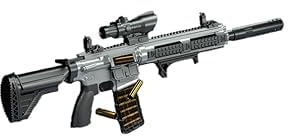 Spielzeugpistole, M416 Shell Ejection Soft Bullet Gun Eva Soft Sniper Rifle Gun, Blaster Weapon Toys Gun Kids Garden Game Spielzeug Geburtstagsgeschenk für Jungen Mädchen Jugendliche (Silber)