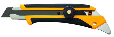 Olfa L-5 - Cúter serie X, con cuchilla de 18 mm, bloqueo de rueda y púa de metal duro en el mango