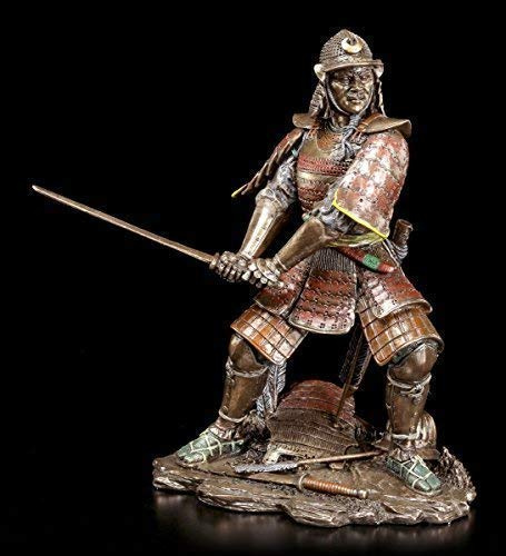 Samouraï Guerrier Figure avec Épée Veronese Bronze-Optique Déco