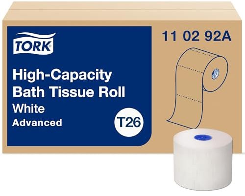 Tork High-Capacity Toilet Paper Roll White T26, Advanced, 2-Ply, 36 x 1000 sheets, 110292A