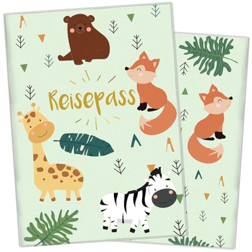 cozy racoon Funda para pasaporte para niños, beige, Ohne Personalisierung, Moderno
