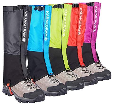 HIDEWALKER Gamaschen Wasserdicht Wandern Breathable Leg Guards Gaiter for Outdoor Regengamaschen Fahrrad Climbing Trekking Snow Hiking (Schwarz, M(41-43))