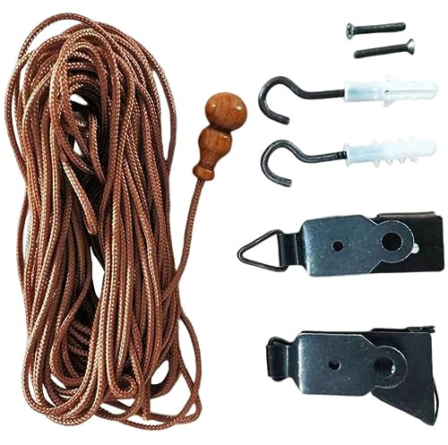Garneck Roller Window Shades Lift Cords - Blinds Strings Lift Tool for Reeds Bamboo Roller Shades - Roll Up Blind Curtain Lifting Kit Repair Parts Replacement