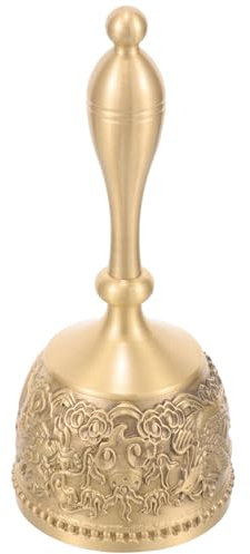 Garneck Vintage Kupfer Hand Glocke Klingel Glocke für Restaurant Hotel Rezeption Metall Anruf Glocke Exquisite Dekorative Glocke