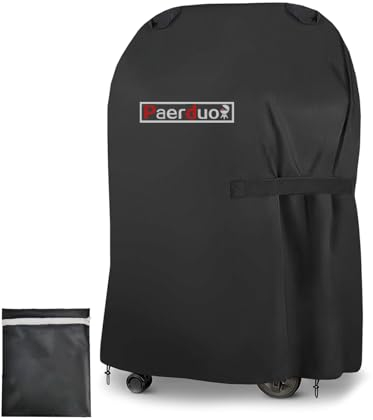 Housse Barbecue Exterieur: Bâche de Protection BBQ Exterieur Imperméable 420D Tissu Oxford Anti-UV Bache de Protection Barbecue Grill avec Poignées (76x66x109cm) Noir