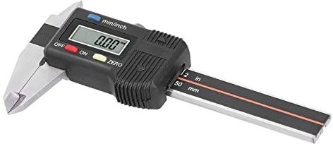 Lwuey Calibrador Digital, Vernier Electrónico Acero Inoxidable Herramienta Medición Micrómetro Lectura Clara 50mm Recorrido Pantalla Lcd Conversión Métricas Fracciones Proyecto Bricolaje Doméstico
