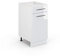 Vicco Midischrank Fame-Line, Badmöbel, Weiß Hochglanz/Weiß, 40 x 81.6 cm