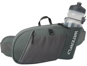 Waterfly Riñonera Senderismo Excursionismo Running: Riñonera Deportiva con Soporte para Botellas Bolsa de Cintura para Correr Senderismo Hombre Mujer