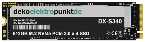 dekoelektropunktde 512GB M.2 NVMe Gen3 SSD Festplatte passend für Acer Nitro 5 AN515-57, Alternatives Ersatzteil 2280 PCIe 3.0 x 4