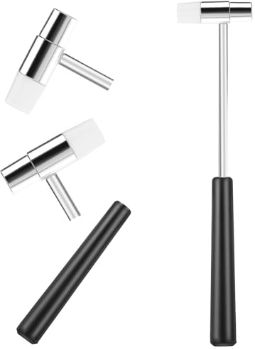 Mabor Dual Head Small Hammer, Lightweight Mini Hammer, 7.1 Inch Plastic & Metal Head Mallet Mini Jewelry Hammers for Crafts Watches Tuning Woodworking Musical Instruments Supplies