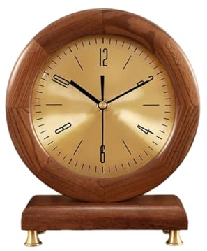 Reloj de repisa rústico, reloj de repisa vintage con timbre, funciona con pilas, reloj de chimenea europeo for sala de estar, cocina y oficina.