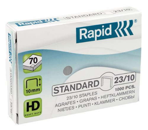 Rapid 24869300 Boîte de 1000 Agrafes 23/10 mm Galva