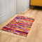 RAJRANG BRINGING RAJASTHAN TO YOU Chindi Patchwork Teppich 50x80 cm Recyceltes Gewebter indischer Teppich Mehrfarbiger StreifenTeppich