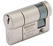 Sterling BS1 ESN1130 Enhanced Police Approved Secured by Design Euro Door Cylinder, Satin Nickle, 11x30mm (41mm)