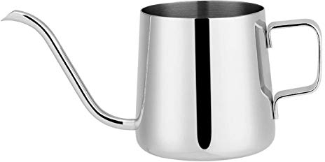 BORDSTRACT Bollitore a Collo D'Oca da 250 ml/350 ml, caffettiera a Goccia in Acciaio Inossidabile per Amante del caffè macinato a Mano Bollitore Standard per tè e caffè a Goccia a Mano(350 ml)