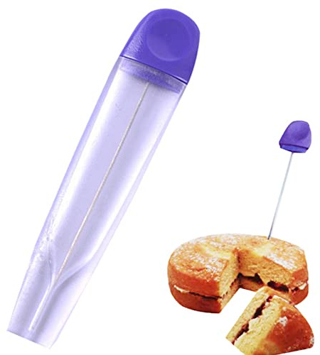 Tyenaza Cake Tester Needle, Kuchentester aus Edelstahl, wiederverwendbar mit Kunststoffdeckel-Kuchenprüfnadel, Rührstift Backen Kochen Brot Küchenwerkzeug zum Backen