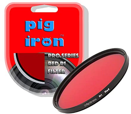 Pig Iron Red R1 Pro Filter. Contrasto Booster per Fotografia in Bianco e Nero. Effetti Speciali Filtro Lente Fotocamera (62mm)