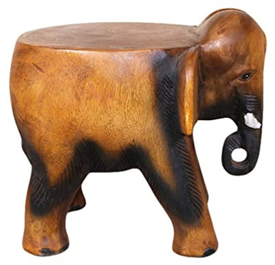 OSKOE Taburete de Elefante de Madera Taburete de pie de Madera Taburete de Madera Artesanal Resistente for Dormitorio Baño Sala de Estar