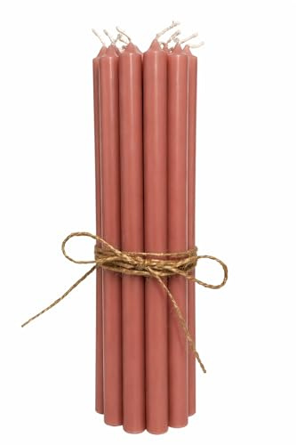 Confezione da 12 candele sottili, altezza: 20 cm, diametro: 1,3 cm, diversi colori, durata di combustione 2,5 ore; rosa sbiadita