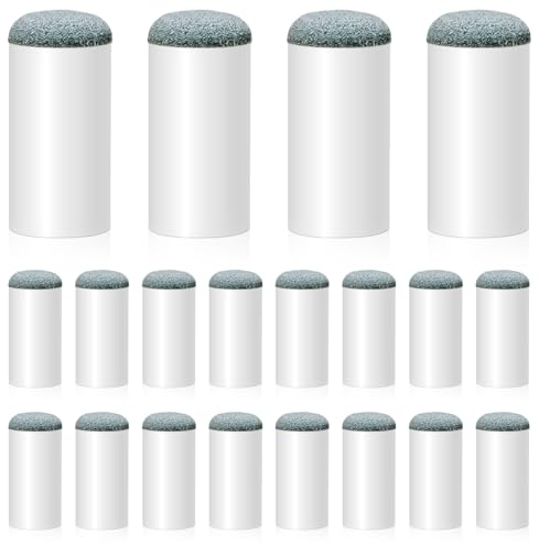 Mozeat Lens 20 Stück Billard Queue Spitzen 12 mm Billardqueues Spitze Billard Ersatzspitzen Pool Queue Spitzen Weiß Stick Billardkappen Billard Zubehör Billiard Cue Spitze