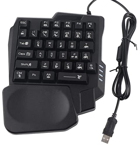 Yosoo Health Gear Gaming Keypad, One Handed Keyboard 35 Keys Portable Mini Gaming Keypad USB Professional Gaming Keypad Single Hand Keyboard for Computer Mobile Games