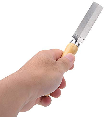 Lime Setose, Lima Rombica Diamantata con Manico in Legno, Attrezzo Giardino per la Lavorazione del Legno per la Molatura del Vetro e del Metallo, Lima (3 pollici (75 mm))