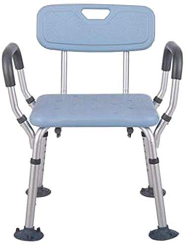 Taburetes de baño Silla de Ducha con Respaldo con Puntas de Goma Antideslizantes Silla elevadora de bañera Blanca con Brazos Asiento de bañera Antideslizante y Antideslizante