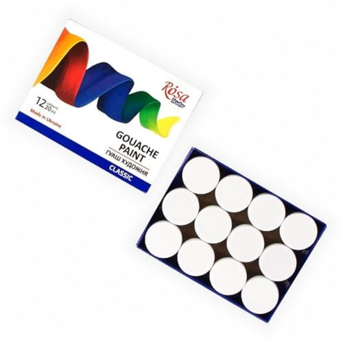 Rosa Studio Gouachefarbe, klassisch, 20 ml, 12 Stück