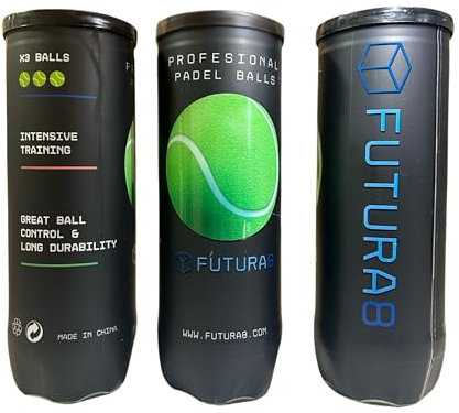 FUTURA8 Padelbälle, 3er Dose, druckgefüllte Premiumbälle, konstanter Rücksprung, langlebig, geeignet für Training, Turniere, Indoor und Outdoor, professionelle Padelbälle