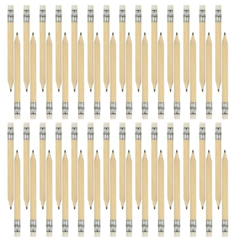 TOVINANNA 200 piezas Lápices Mini Golf Preafilados con Borrador Lápices Cortos de Madera Redondos para Puntuación Exteriores y Uso Escolar Diseño Compacto y Portátil