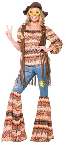 Smiffys Harmony Hippie Costume, Multi-Coloured Halloween und Karneval