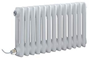 Milano Windsor 600W White Cast Iron Style Horizontal Double Column Electric Radiator - 300mm x 605mm