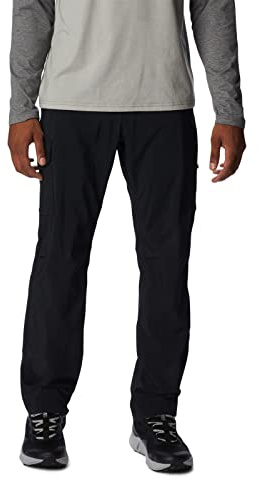 Columbia Mens Silver Ridge Utility Hiking Pant, Black, 44 x 34