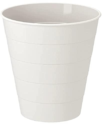 I-K-E-A FNISS Waste Bin Durable Polypropylene Plastic Kitchen Bedroom Storage Bin White 10 l