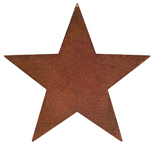 Deko Kind - Stella arrugginita – 18 x 18 cm – resistente alle intemperie – ruggine – spina da giardino – metallo – statuetta da giardino – decorazione da parete – stella arrugginita – stelle