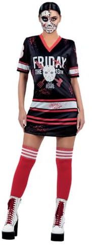 SMIFFYS Friday the 13th, costume da donna, Abito con hockey stampato