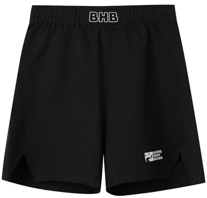 Kids BJJ Shorts MMA Fight Shorts, Youth Athletic Shorts, No-Gi Brazilian Jiu Jitsu, Kick Boxing Shorts for Boys Girls White