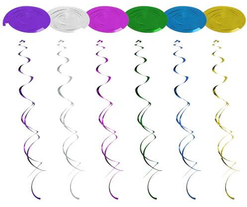 36 pezzi ghirlande a spirale, decorazioni pendenti a spirale decorazione, ghirlande spirale matrimonio, 6 colori, per compleanni, matrimoni, feste, festival