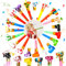 GGUFAY 25 PCS Trombette Festa Compleanno,Partito Trombette Fischietto, Trombette Compleanno Bambino, per Bambini, Compleanni, Matrimoni, Celebrazioni,Colore Casuale