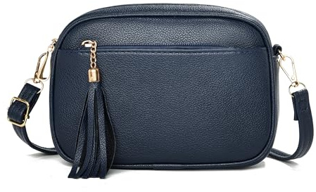 FULEI Tassel Crossbody Bag for Women Small Ladies Handbags with Zip