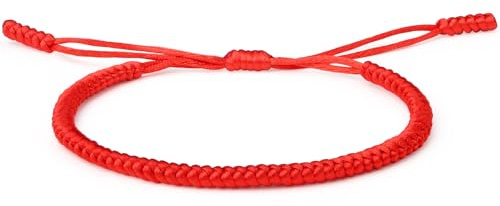 XIANNVXI Pulsera trenzada para hombre, pulsera para mujer, surfista, tejido tibetano, pulsera de la suerte hecha a mano, pulseras ajustables para hombres, tela