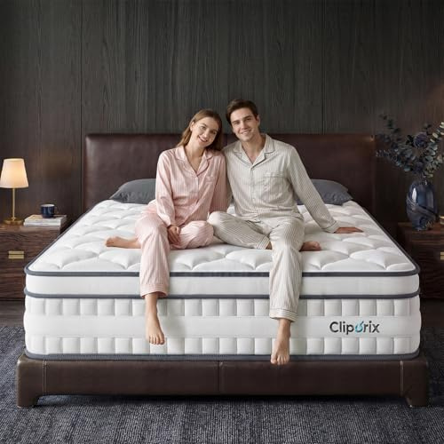 Cliporix Double Mattress 4FT6, Orthopedic Double Bed Mattress with 1000 Individual Pocket Springs – Cooling Breathable 26cm Hybrid Memory Foam Mattresses, Medium-Firm,Back Relief, 100-Night Trial