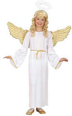 W WIDMANN MILANO Party Fashion – barndräkt ängel, klänning, jul, spjälsäng spel, julkostym, karneval