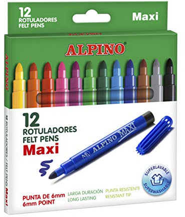 ALPINO AR000006 Pack 12 Filzstifte, farblich sortiert