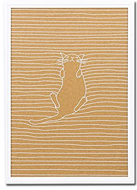 RENRUIRUI Cork Bulletin Board 50X70CM, Mit Cat Shape Print Pattern, Große Dekorative Pinnwand Für Message Memo Display Photo, Für Die Home Office School